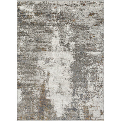 Livabliss San Francisco-Abstract Brown Grey Orange Modern Marble Living Dining Bedroom Rug 200 X 275 Cm Easy Care, Non Shedding - image 1