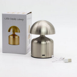 Serenityy Dome Mushroom Silver Touch Lamp Usb-C Rechargeable Led Table Lamp 400W (Single) - thumbnail 2