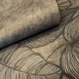 Galerie Julie Feels Home Bronze Large Monstera Leaf And Plain Twinwall 4-Panel Wall Mural - thumbnail 6