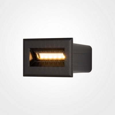 Luminosa Lighting Luminosa Maytoni Bosca Outdoor Recessed Wall Lamp Black, 8.4Cm, 3000K Ip65 - image 1
