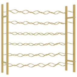 Berkfield Wine Rack For 36 Bottles Gold Metal - thumbnail 2