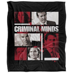 Minds Silky Character Boxes Supersoft Blanket Black/white (One Size) - thumbnail 1