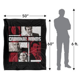 Minds Silky Character Boxes Supersoft Blanket Black/white (One Size) - thumbnail 5
