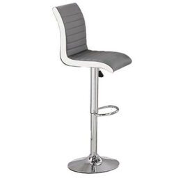 Furniture In Fashion Caprice Small Melange Marble Effect Bar Table With 4 Ritz Grey White Stools - thumbnail 3