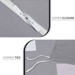Lazzaro Double Duvet Set Premium Microfiber Reversible Double Duvet Cover 3 Pcs Ultrasoft Hypoallergenic With Zipper Closure - thumbnail 9