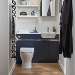 Lismore Standard Matt Indigo Blue Double Freestanding Bathroom Cabinet (H) 820mm (W) 600mm - thumbnail 6