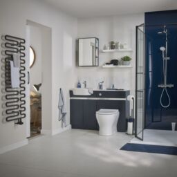 Lismore Standard Matt Indigo Blue Double Freestanding Bathroom Cabinet (H) 820mm (W) 600mm - thumbnail 2