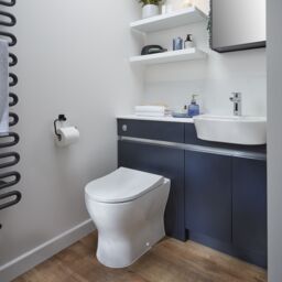 Lismore Standard Matt Indigo Blue Double Freestanding Bathroom Cabinet (H) 820mm (W) 600mm - thumbnail 5