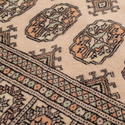 Beige Luxurious Traditional Bordered Floral Geometric Wool Handmade Rug For Living Room Bedroom & Dining Room-90Cm X 150Cm - thumbnail 3