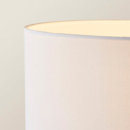 Valuelights Christina White Drum Shade Gold Palm Leaf Detail Single Stem Floor Lamp And Bulb - thumbnail 4