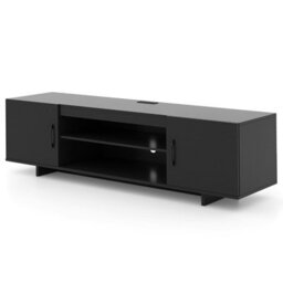 Costway 152 Cm Entertain Center Tv Stand For Tvs Up To 70 Inches-Black - thumbnail 7