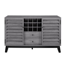 Dorel Vaughn Wine Cabinet With 2 Doors & 2 Drawers Grey Oak - thumbnail 1