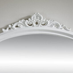 The Online Mirror Shop Overmantle Mirror Richmond Arched Shape With Antique White Frame- H 91Cm X W 122Cmx D 5Cm For Hang Anywhere Inside Of The Home - thumbnail 3