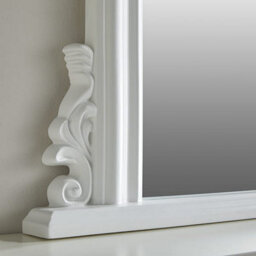 The Online Mirror Shop Overmantle Mirror Richmond Arched Shape With Antique White Frame- H 91Cm X W 122Cmx D 5Cm For Hang Anywhere Inside Of The Home - thumbnail 4