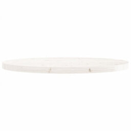 Berkfield Table Top Round White Size 90X3 Cm Solid Wood Pine - thumbnail 3