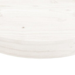 Berkfield Table Top Round White Size 90X3 Cm Solid Wood Pine - thumbnail 5