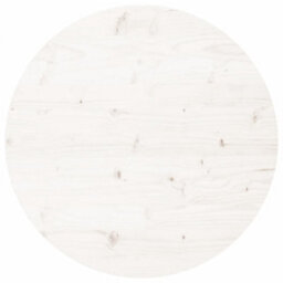 Berkfield Table Top Round White Size 90X3 Cm Solid Wood Pine - thumbnail 2