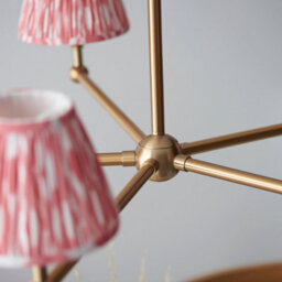 Loops Stylish 2 Pack Aged Brass And Coral Pink Ceiling Pendant Lights For Home Decor - thumbnail 5