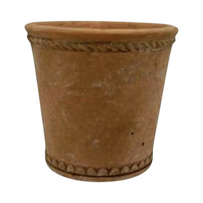 Four Candle Terracotta Tapered Cement Pot D14.3Cm X H13.5Cm - image 1