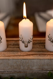 Marco Paul 3Pc Silver Stag Candle Pins - thumbnail 4