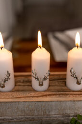 Marco Paul 3Pc Silver Stag Candle Pins - thumbnail 3