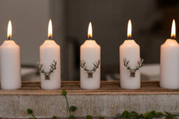 Marco Paul 3Pc Silver Stag Candle Pins - thumbnail 1