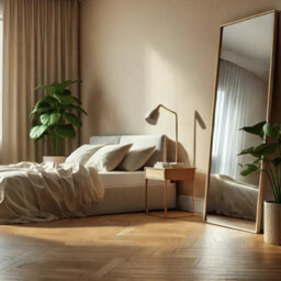 Jōbū Jobu Home - Takara, Full Length Leaner Gold Metal Rectangle Mirror - 180Cm X 60Cm