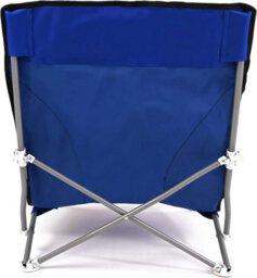 Mantraraj Folding Camping Chair With Padded Armrest Outdoor Low Beach Chair Lightweight, Portable Garden Chair Blue - thumbnail 6