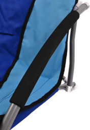 Mantraraj Folding Camping Chair With Padded Armrest Outdoor Low Beach Chair Lightweight, Portable Garden Chair Blue - thumbnail 7