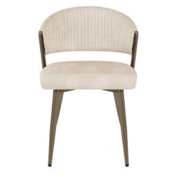 Atlantic Lusso Dining Chair Cream Velvet & Gold Legs