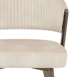 Atlantic Lusso Dining Chair Cream Velvet & Gold Legs - thumbnail 6