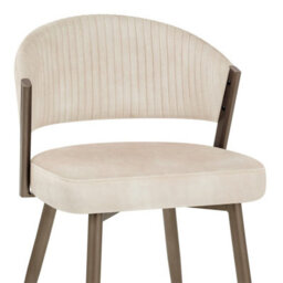 Atlantic Lusso Dining Chair Cream Velvet & Gold Legs - thumbnail 7