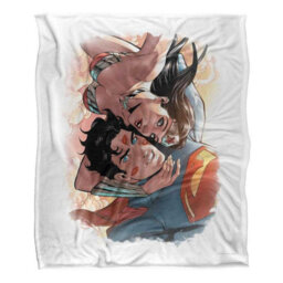 DC comics Superman Silky Love Birds Supersoft Blanket White/multicoloured (One Size)