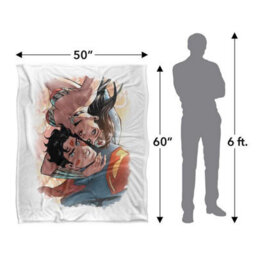 DC comics Superman Silky Love Birds Supersoft Blanket White/multicoloured (One Size) - thumbnail 4