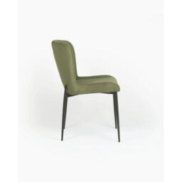 Evre Green Freddie Dining Chairs Set Of 2, Upholstered, Corduroy, Stain-Resistant, Metal Frame, Non-Marking Foot Caps - 9 Colours - thumbnail 5