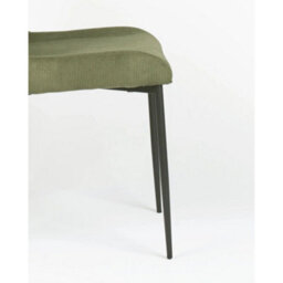 Evre Green Freddie Dining Chairs Set Of 2, Upholstered, Corduroy, Stain-Resistant, Metal Frame, Non-Marking Foot Caps - 9 Colours - thumbnail 6