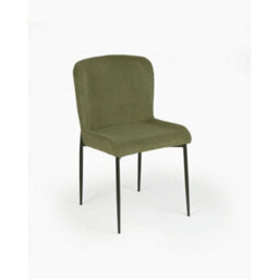 Evre Green Freddie Dining Chairs Set Of 2, Upholstered, Corduroy, Stain-Resistant, Metal Frame, Non-Marking Foot Caps - 9 Colours - thumbnail 3