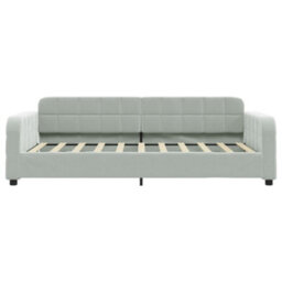 Berkfield Daybed With Trundle Light Grey 90X190 Cm Velvet - thumbnail 7