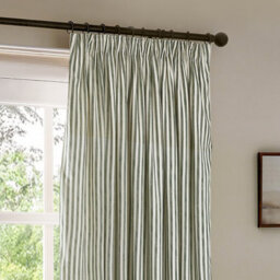 Yard Hebden Striped Cotton Pencil Pleat Curtains, Forest Green, (W) 168 X (D) 229Cm - thumbnail 4