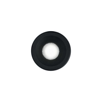 Ideal Lux Virus Integrated Led Indoor Recessed Downlight Lamp 1 Light Black 3000K