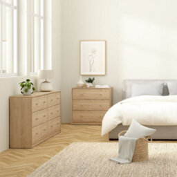Furniture To Go May Chest Of 6 Drawers (3+3) In Jackson Hickory Oak (W) 143.1 X (H) 68.3 X (D) 31.7Cm - thumbnail 7