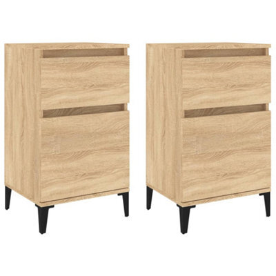 Berkfield Elegant Bedside Cabinets 2 Pcs Sonoma Oak 40X35X70 Cm - image 1