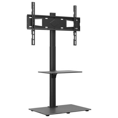 Berkfield Compact Corner Tv Stand 2-Tiers For 32-65 Inch Black