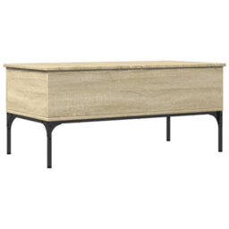 Walplus Coffee Table Sonoma Oak 100X50X45 Cm Engineered Wood And Metal - thumbnail 2