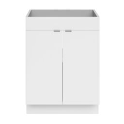 GoodHome Imandra Gloss White Double Bathroom Cabinet (H) 820mm (W) 600mm - thumbnail 2