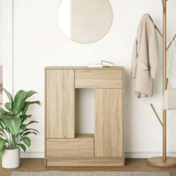Berkfield Sideboard With Drawers And Doors Sonoma Oak 73X31X90 Cm - thumbnail 3