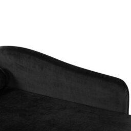 Beliani Left-Hand Chaise Longue Luiro With Storage Velvet Black - thumbnail 8