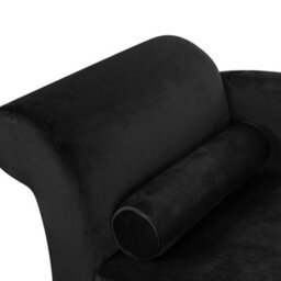 Beliani Left-Hand Chaise Longue Luiro With Storage Velvet Black - thumbnail 7