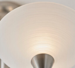 Anson Lighting Rowan Satin Chrome And White Glass 5 Light Semi Flush Ceiling Fitting - thumbnail 3