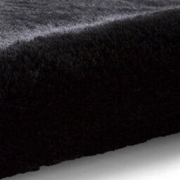 Black Shaggy Modern Plain Machine Made Rug For Living Room And Bedroom-150Cm X 230Cm - thumbnail 7